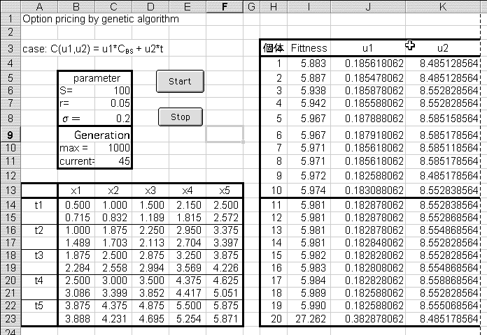 Excelによる進化シミュレーション